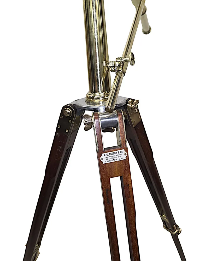 A Fabulous Early 20th Century Brass Telescope by Clarkson, London 