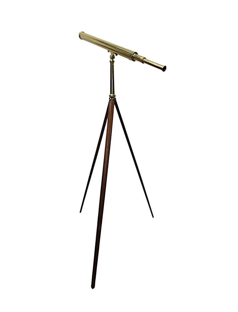  A Very Fine Early 19th Century Polished Brass Telescope By W.& T. Gilbert, London