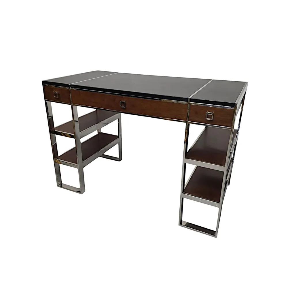  A Stunning Mid Century Design Leather Top Desk