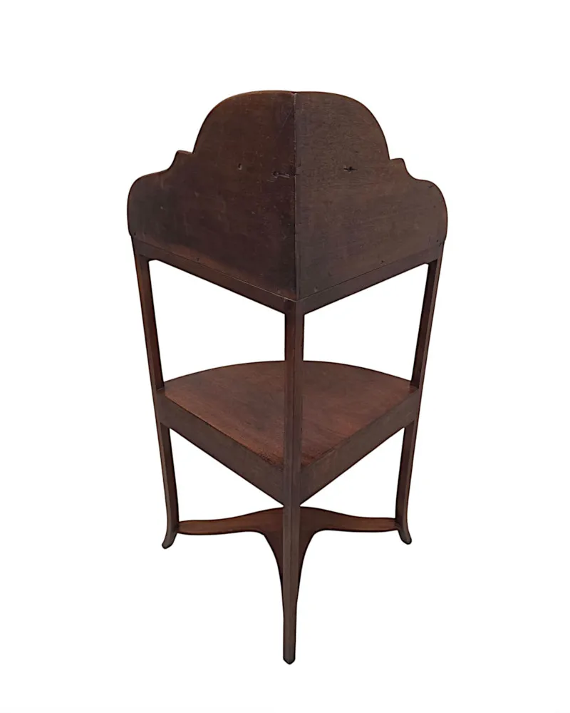 A Fabulous Georgian Inlaid Corner Table or Wash Stand