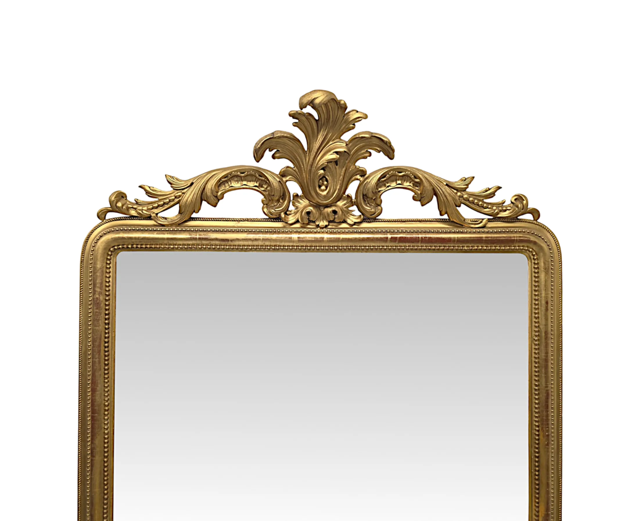 A Very Rare Pair of Massive 19th Century Giltwood Overmantel Mirrors
