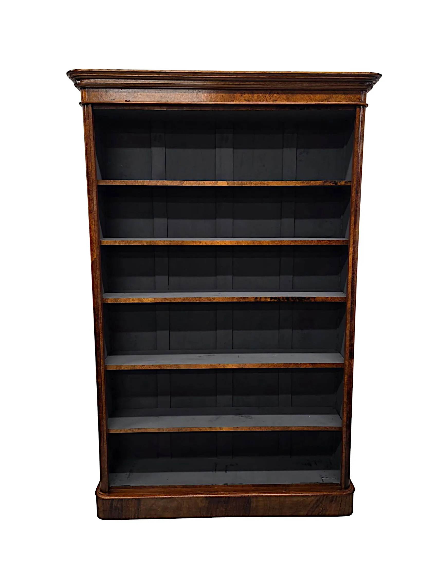  A Gorgeous Neat Size 19th Century Victorian Walnut Open Bookcase