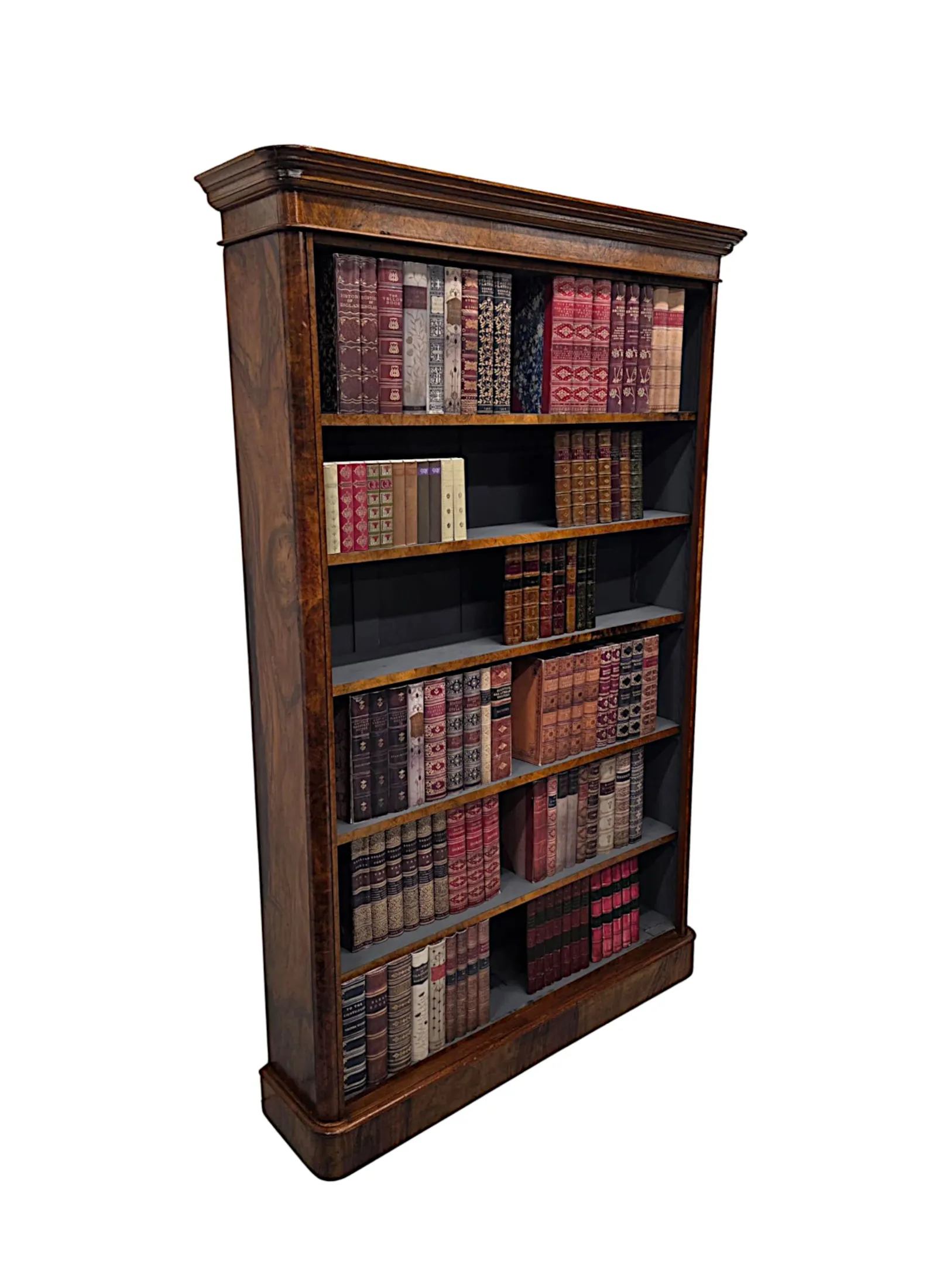  A Gorgeous Neat Size 19th Century Victorian Walnut Open Bookcase