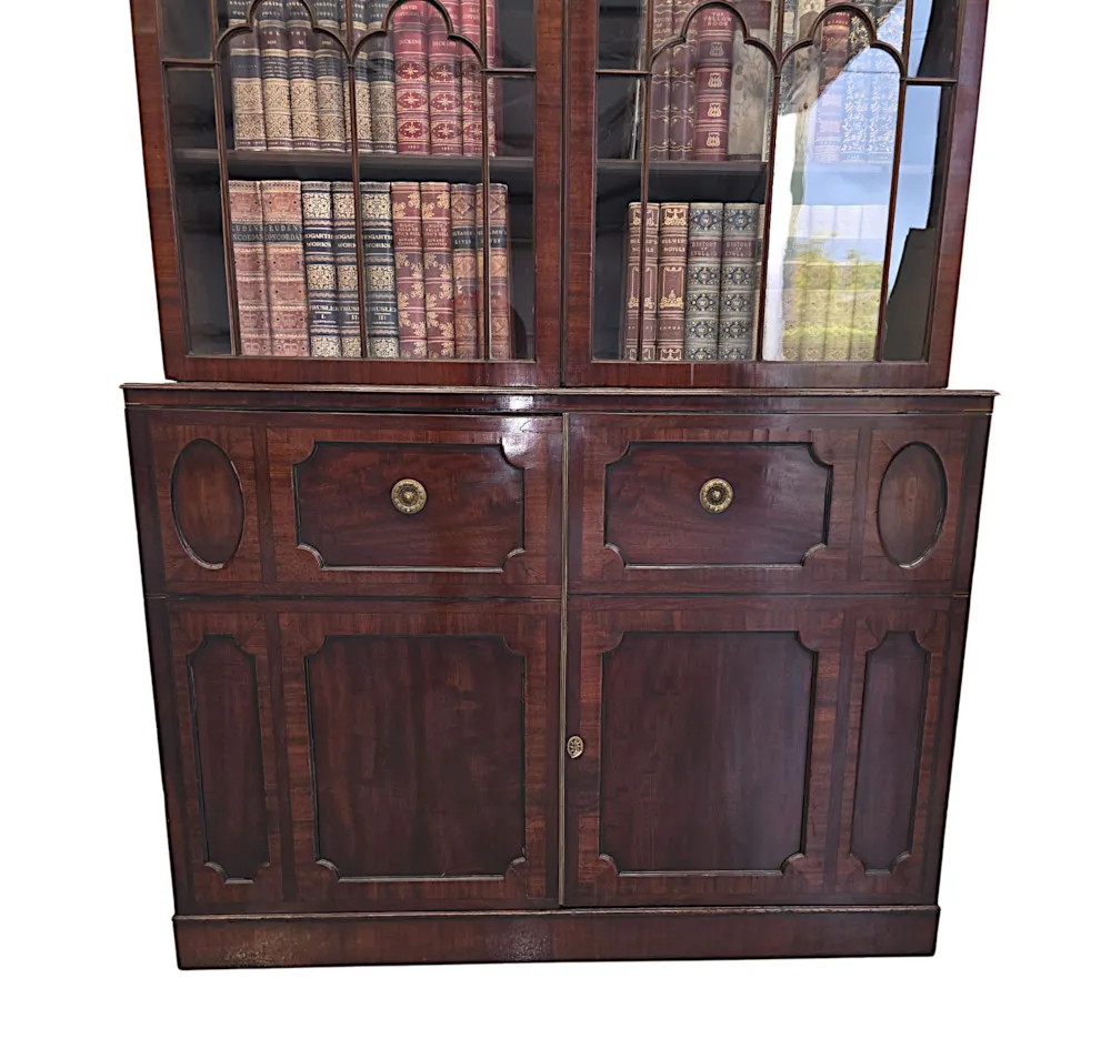 A Very Fine Large Early 19th Century Two Door Bookcase