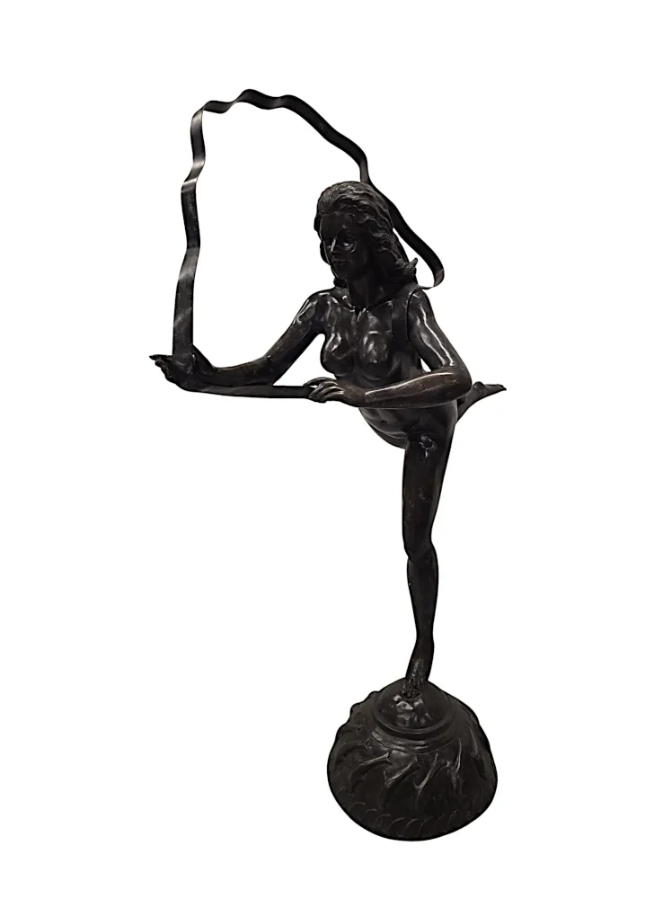 A Fabulous Life Size 20th Century Art Deco Style Bronze Figural Sculpture Depicting the Greek Mythological Maiden 'Atalanta' 