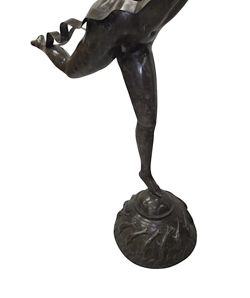 A Fabulous Life Size 20th Century Art Deco Style Bronze Figural Sculpture Depicting the Greek Mythological Maiden 'Atalanta' 