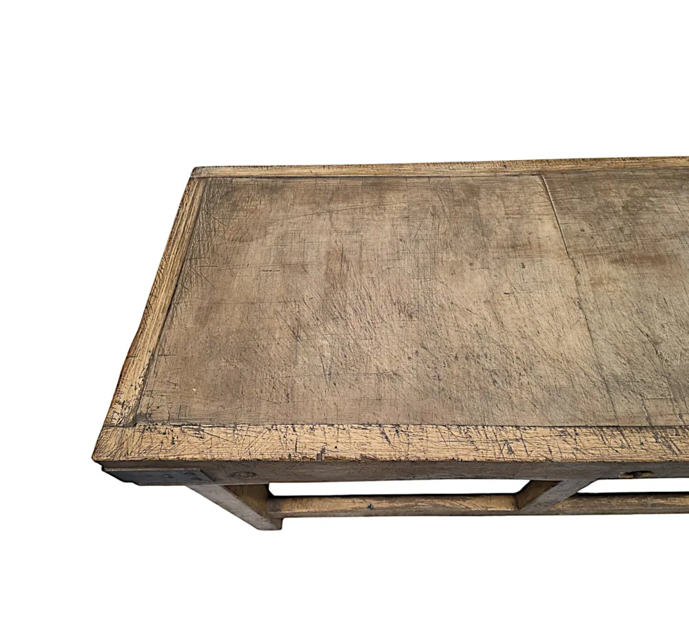 A Very Rare Late 19th Century Large Size Butcher Block