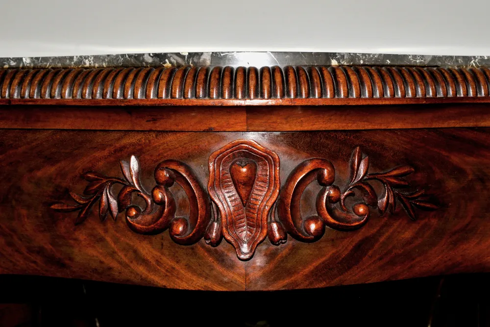Top Quality Victorian Mahogany Marble Topped Console Table
