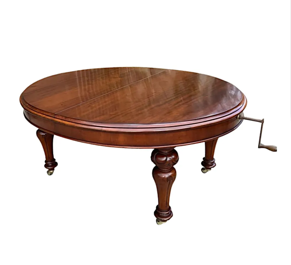  A Fabulous 19th Century D-End Mahogany Dining Table
