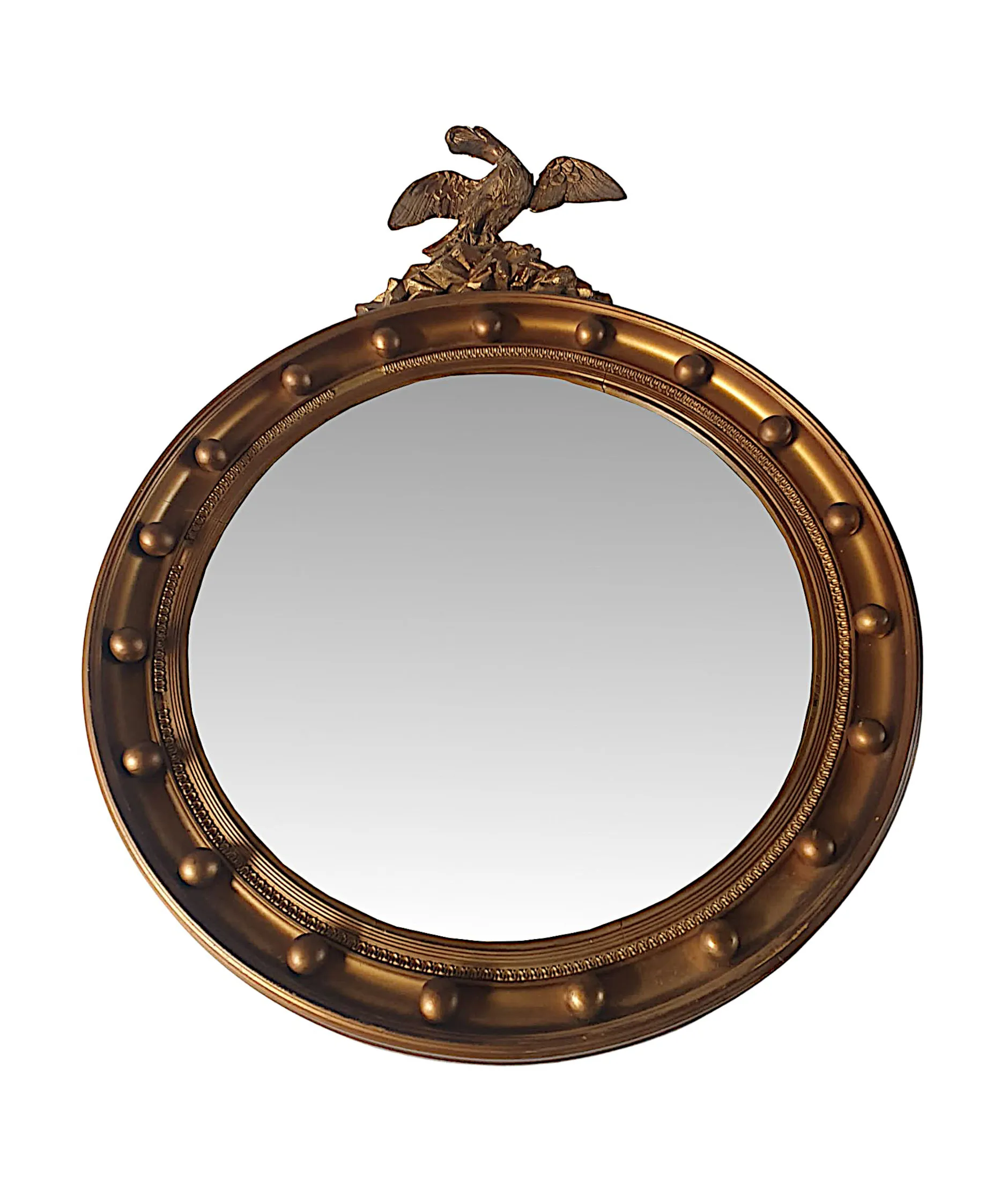 A Stunning 19th Century Giltwood Mirror with Eagle Crest