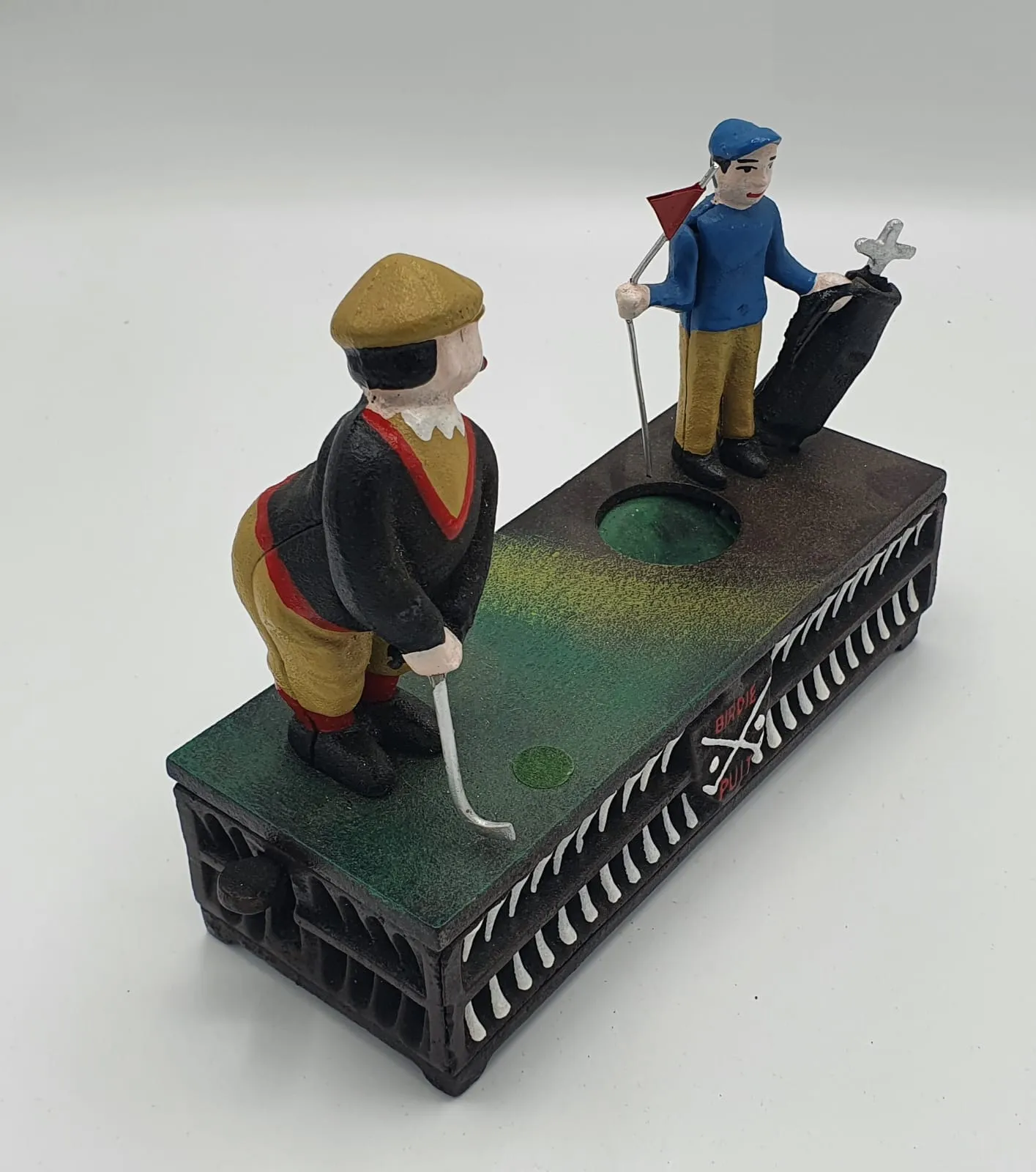 Cast Iron Golfer's Money Bank
