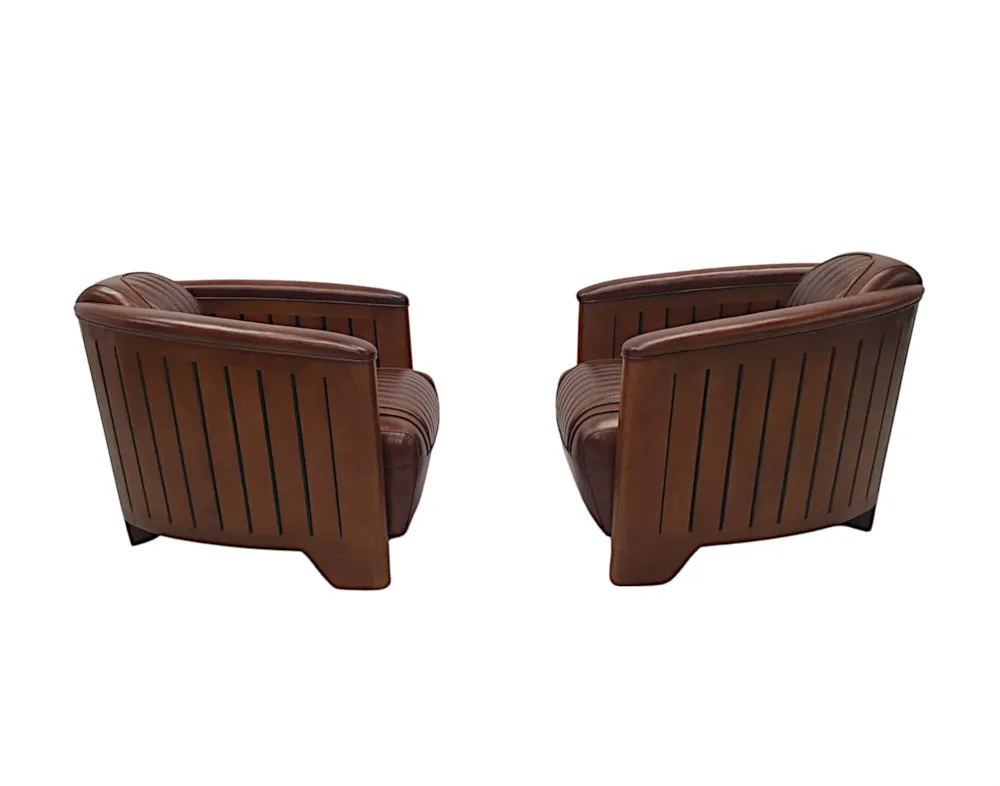 A Stunning Club Armchair in the Art Deco Style