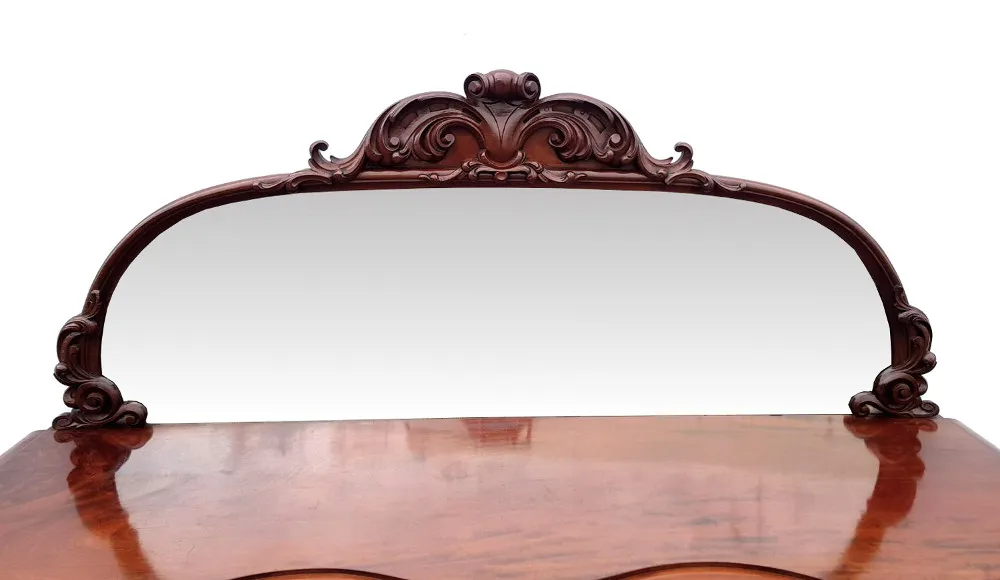 Fantastic Quality 19th Century Victorian Mahogany Mirror-back Pedestal Sideboard
