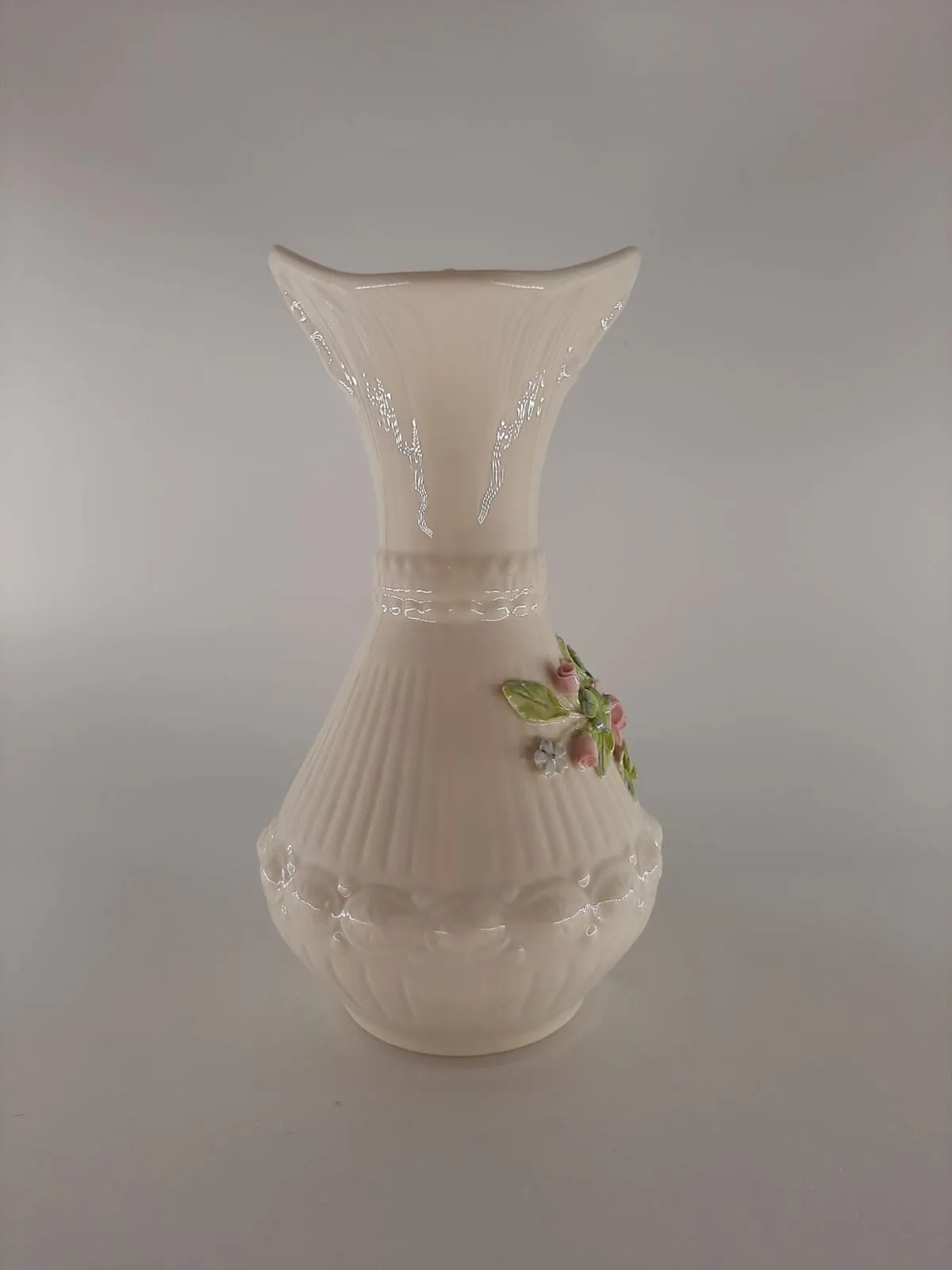 Belleek Floral Vase 