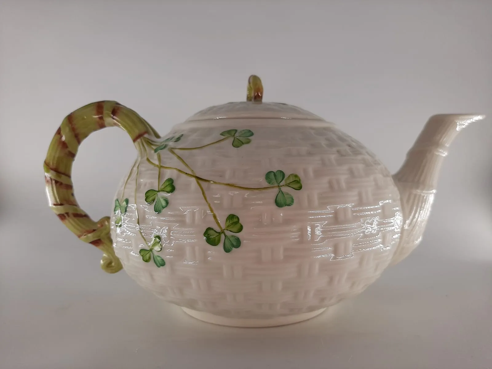Belleek Shamrock Teapot
