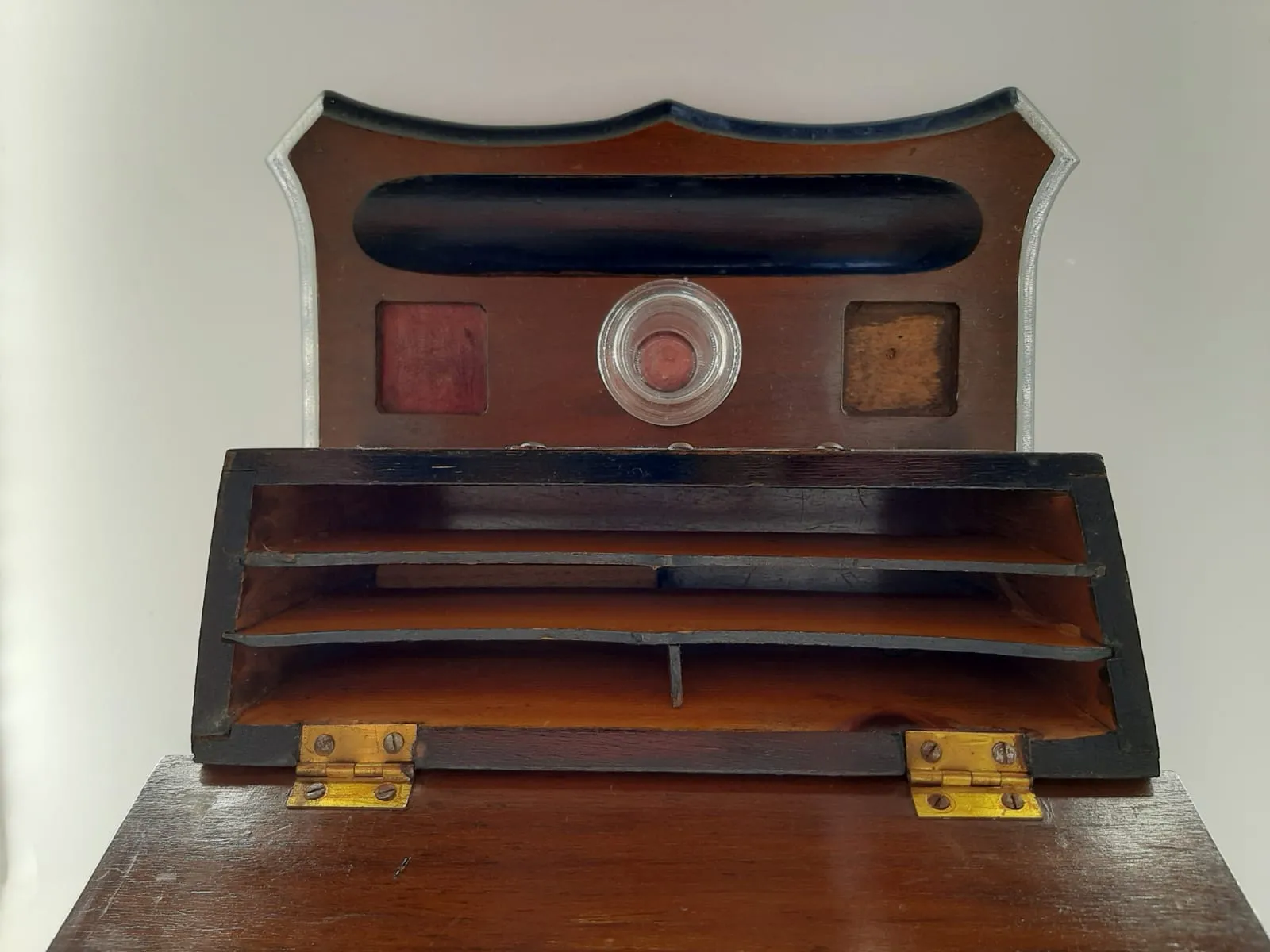 Edwardian Walnut Desk Stationary Box
