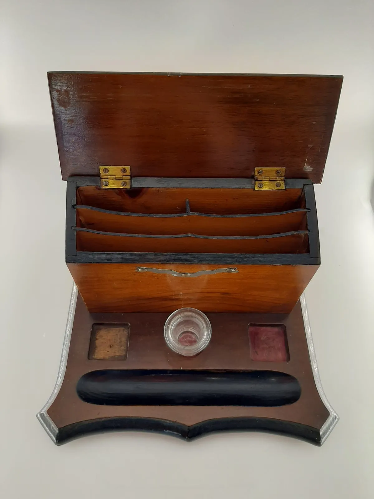 Edwardian Walnut Desk Stationary Box