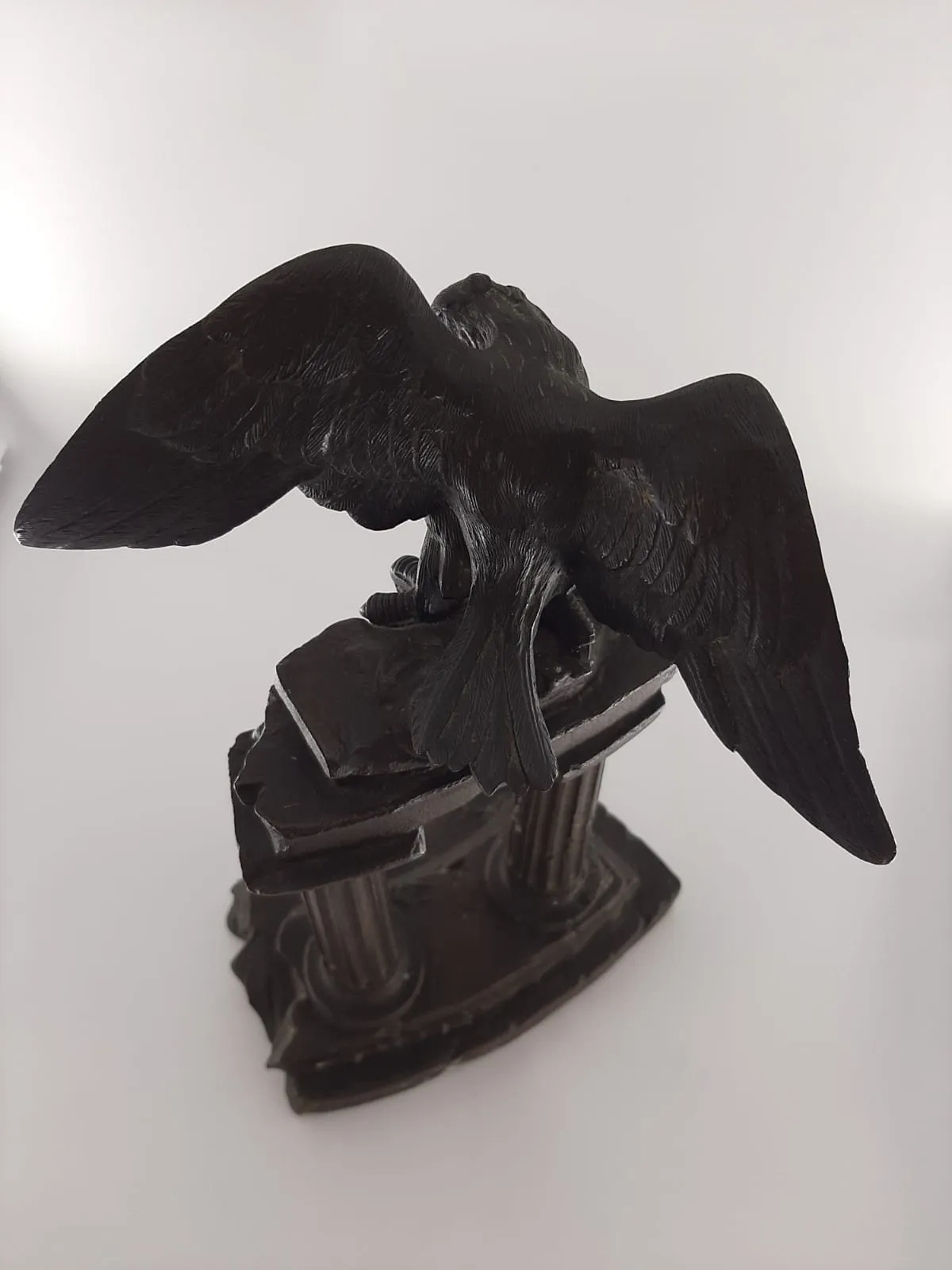 19th century Bronze Eagle Signed