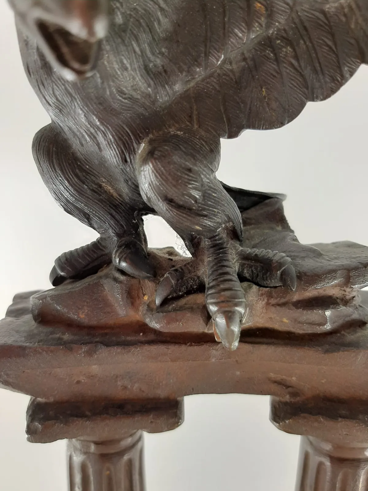 19th century Bronze Eagle Signed