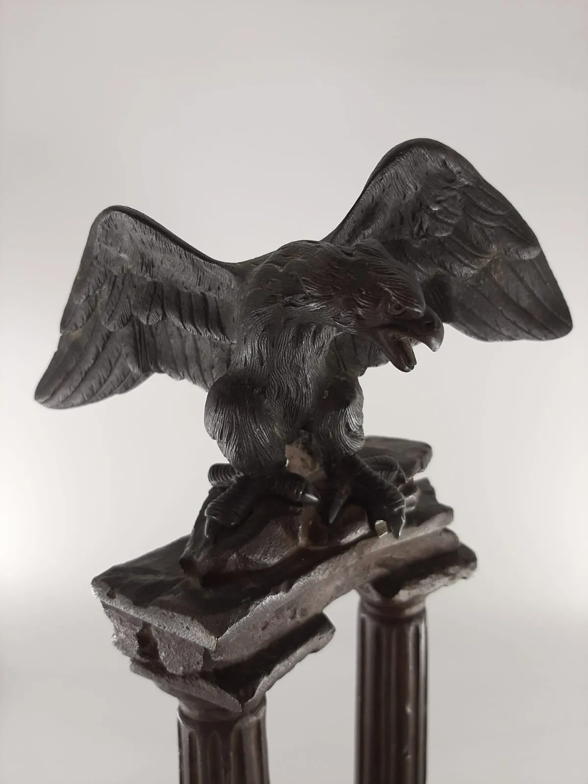 19th century Bronze Eagle Signed