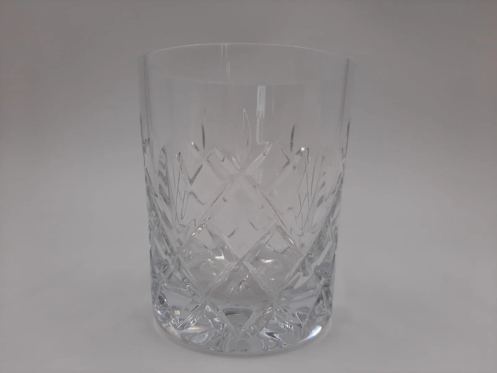 Set of Six Cut Glass Whiskey Glasses