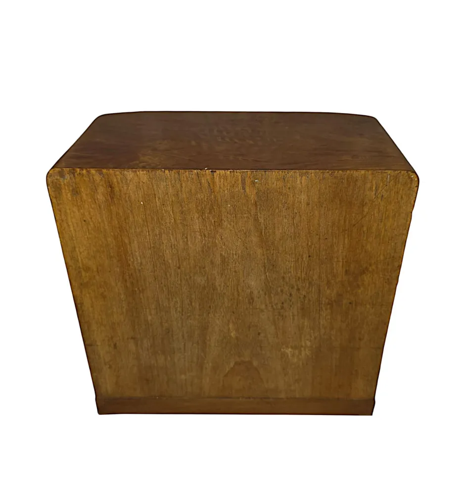  A Stunning Mid Century Design Satinwood Miniature Chest or Jewellery Box